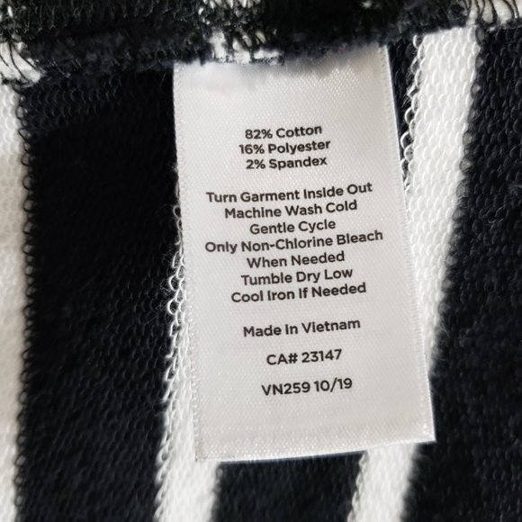 T by Talbots Pullover Shift Dress Terrry Interior NWOT MEDIUM Multi-Color Stripe - Picture 7 of 7